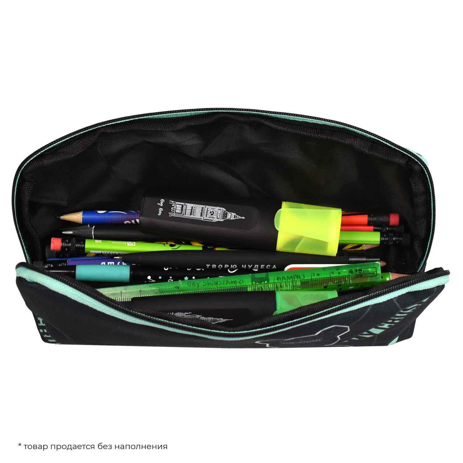 Пенал Феникс+ "Мишка My Crush" 1 отделение, черный - 5