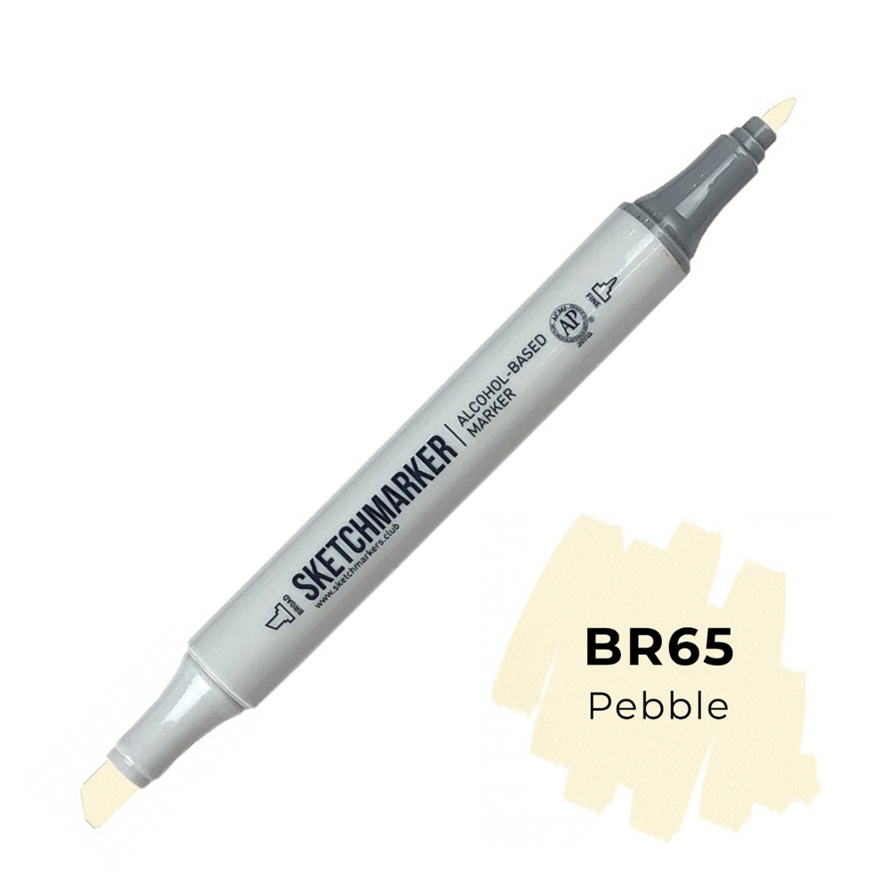 Маркер перманентный двусторонний "Sketchmarker", BR65 коричневая галька