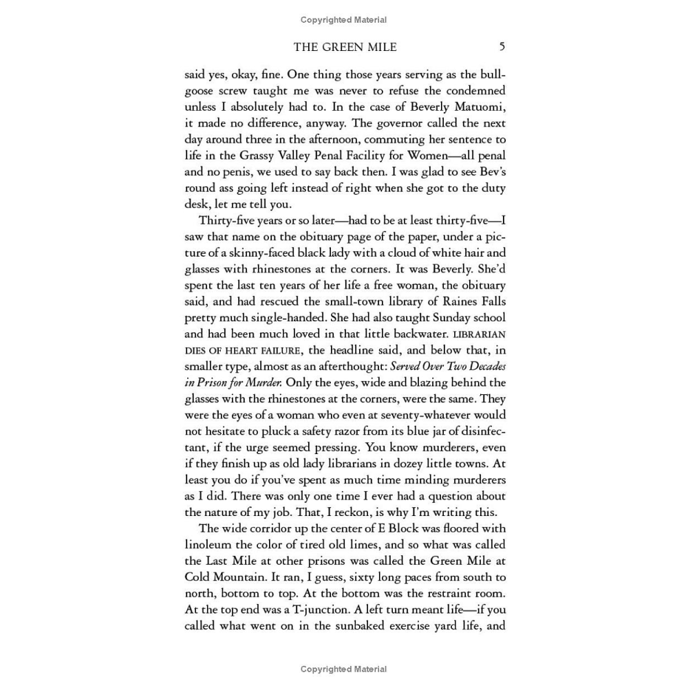 Книга на английском языке "The Green Mile", Stephen King - 15