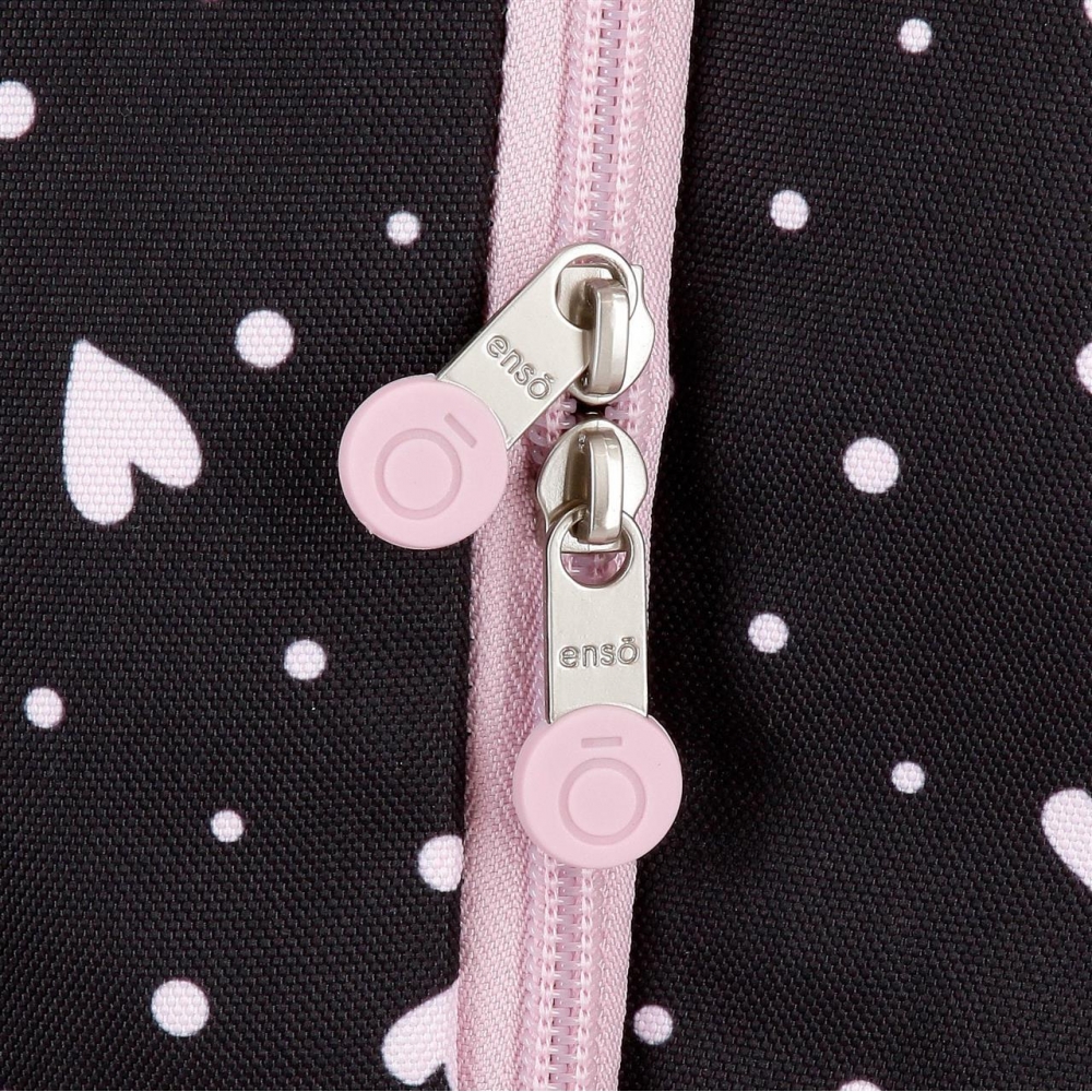 Мешок для обуви Enso "Love vibes", полиэстер, черный, розовый - 5 Мешок для обуви Enso "Love vibes", полиэстер, черный, розовый - 5