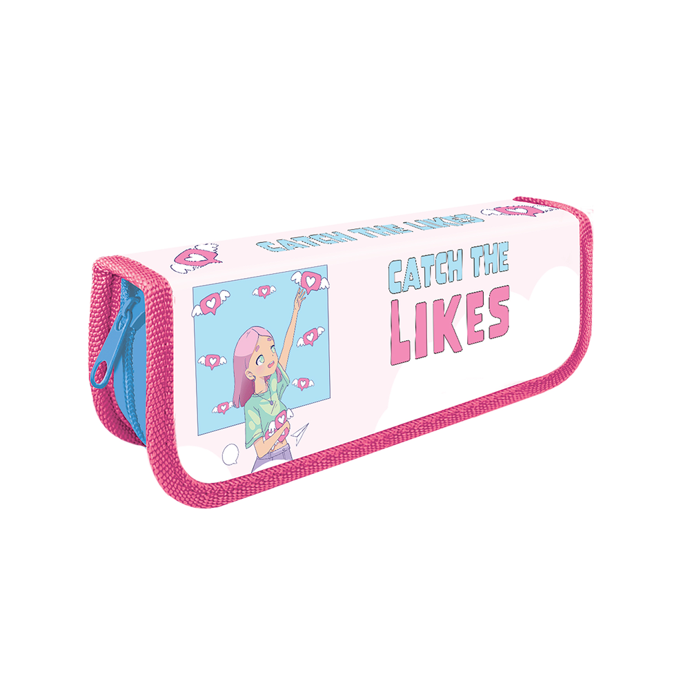 Пенал "Likes", 1 отделение, розовый