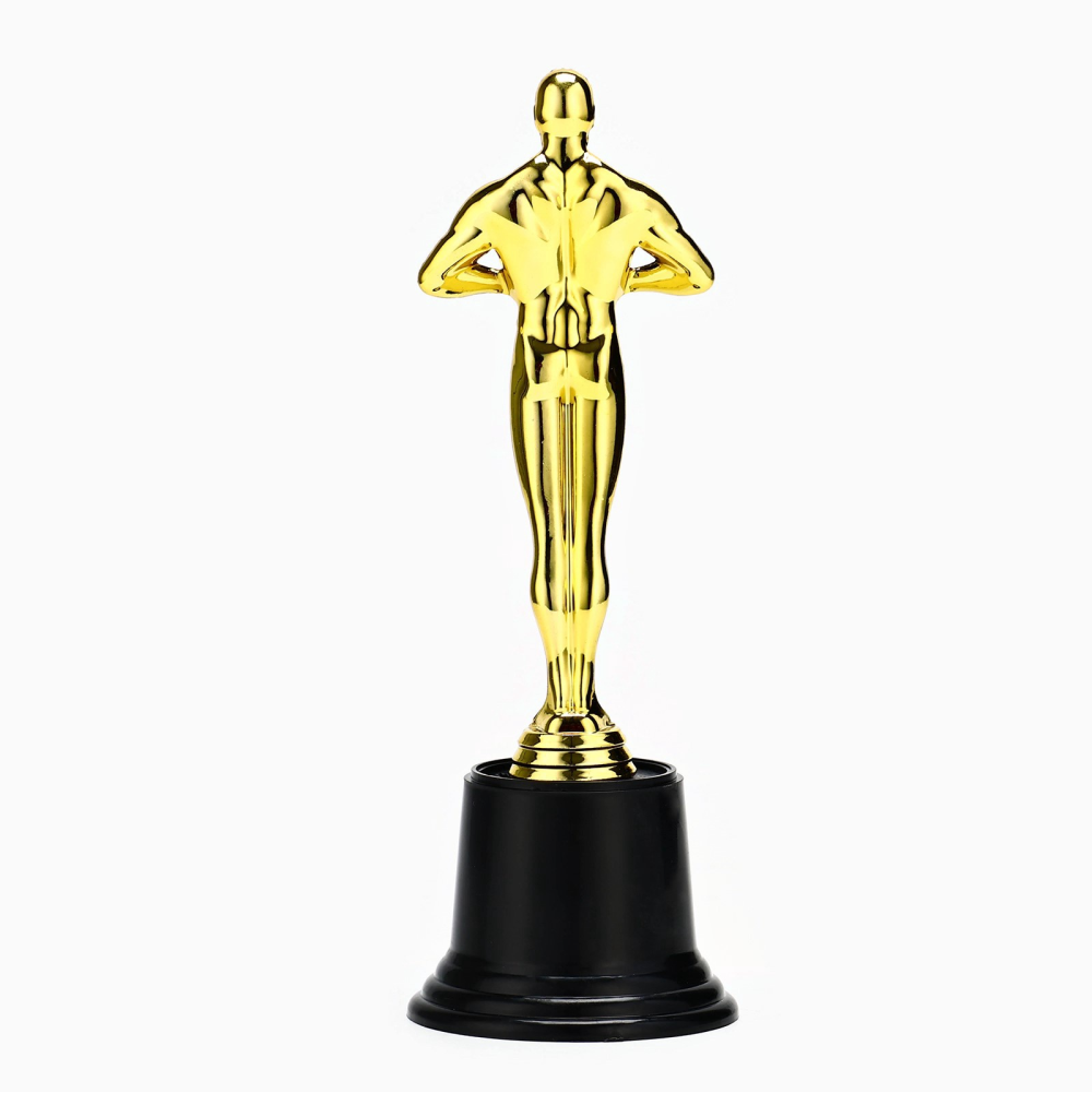 Фигурка "Оскар", 20 см, пластик, золотой, черный - 4