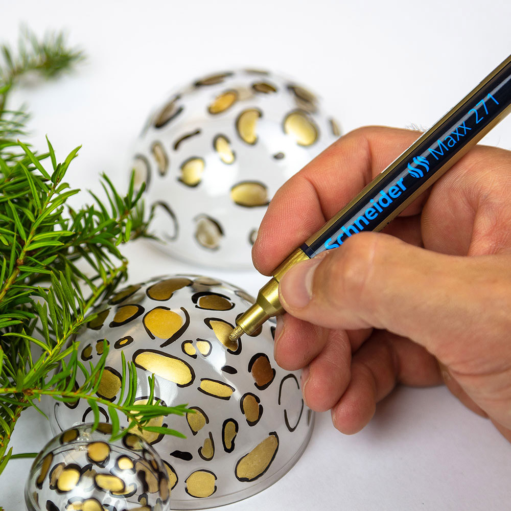 Маркер перманентный на нитрокраске "Schneider Maxx 271", серебро - 3