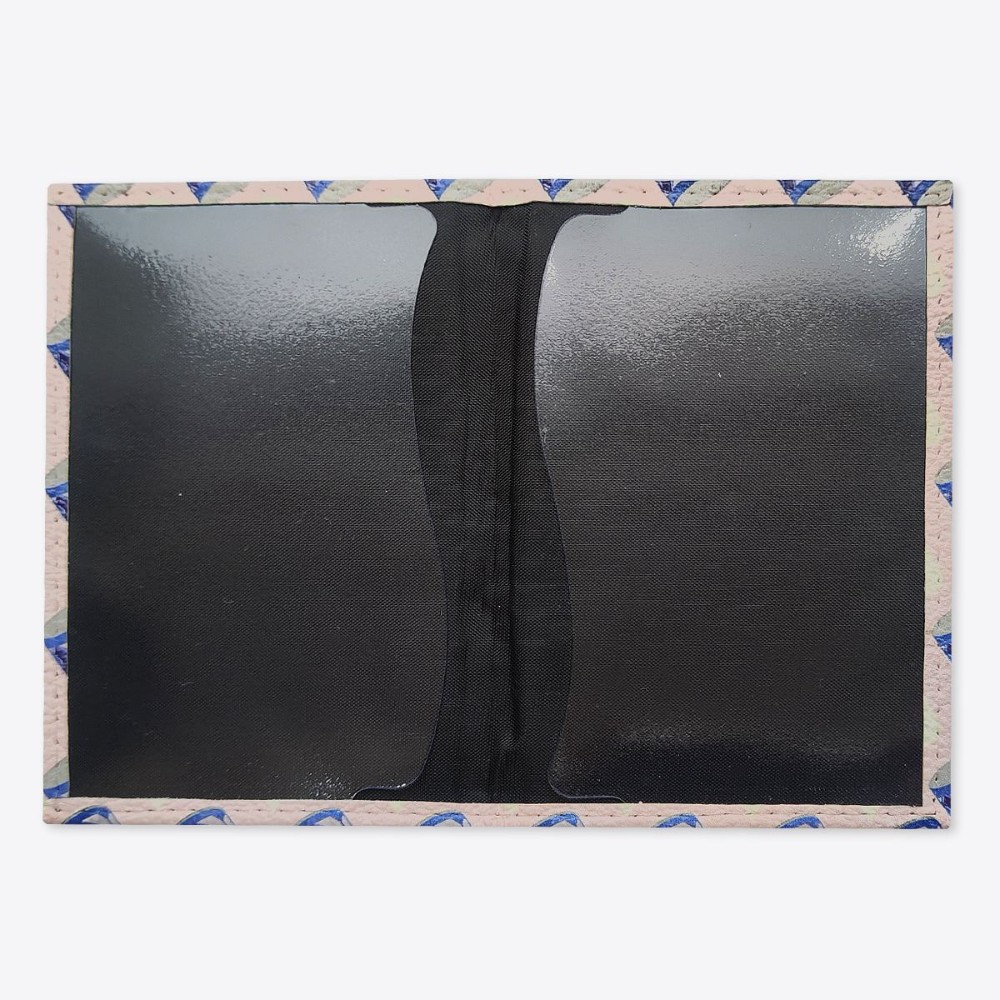 Обложка для паспорта "Сгущёнка", натуральная кожа, розовый, голубой