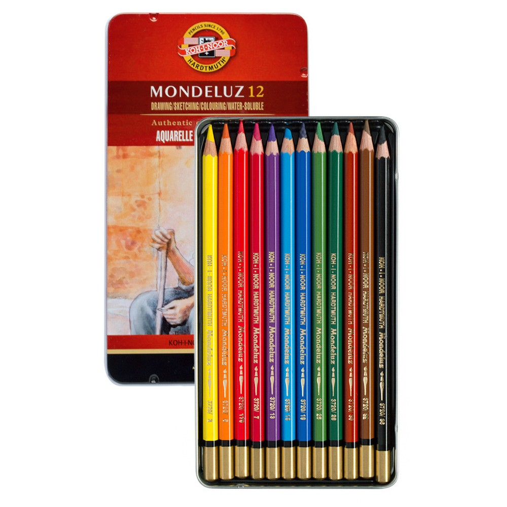 Карандаши акварельные "Mondeluz", 12 цветов
