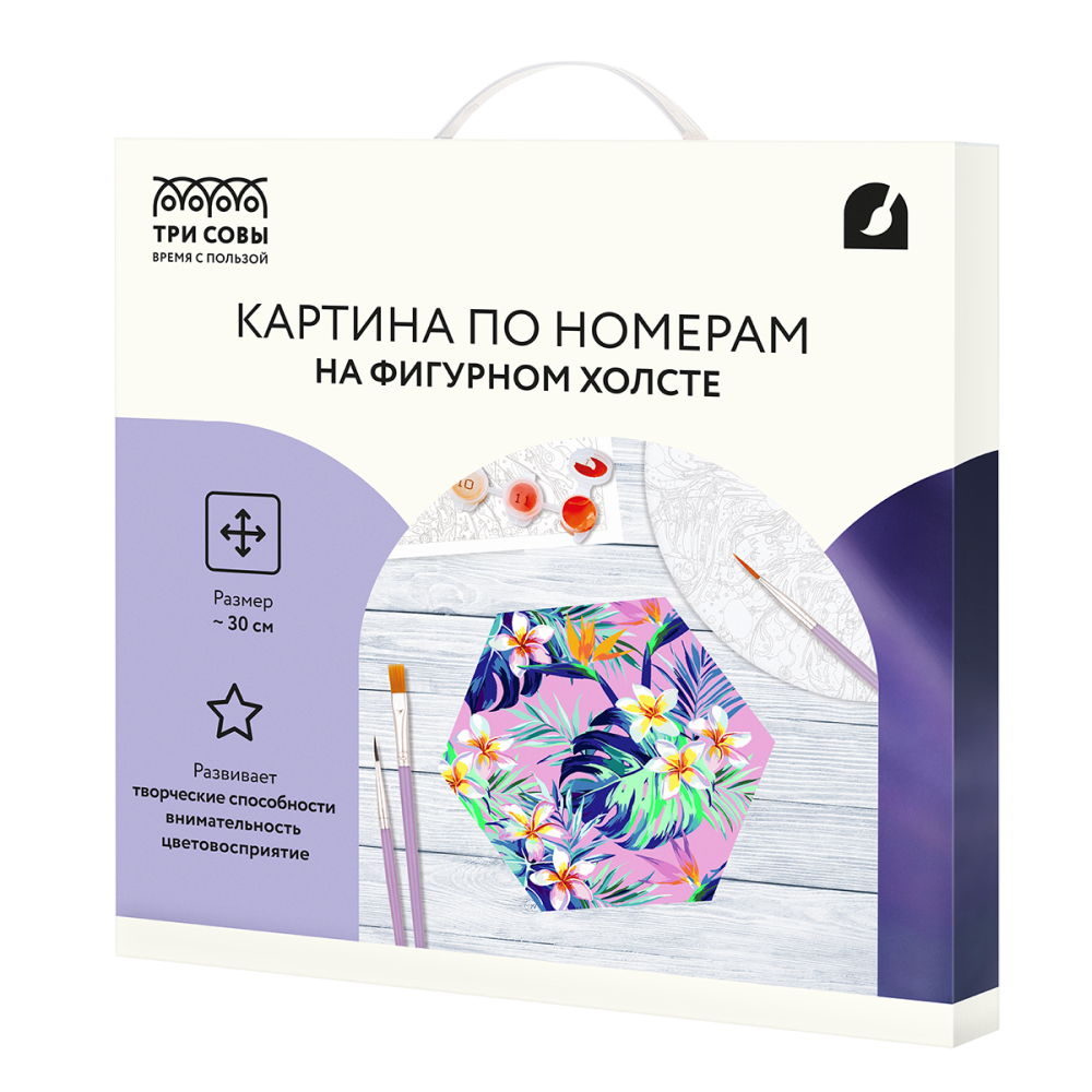 Набор для творчества "Тропический сад", 30 см, красками по номерам