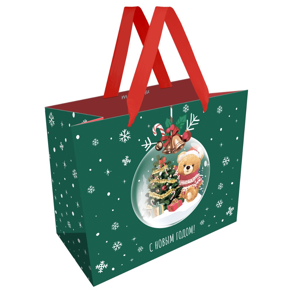 Пакет подарочный "Christmas bear", ламинированный