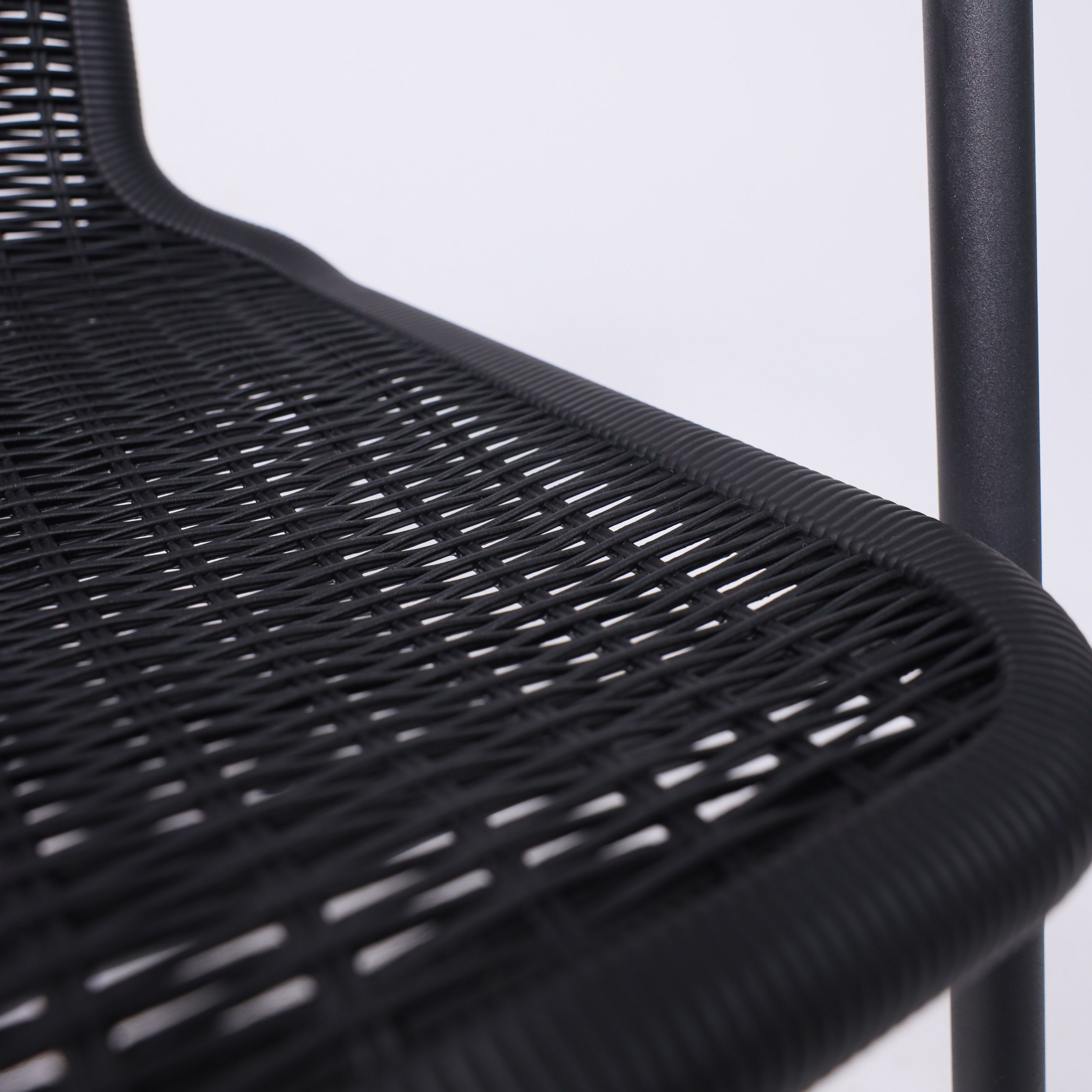 Кресло садовое AksHome RVERONA, PP, черный, сталь-черная - 11