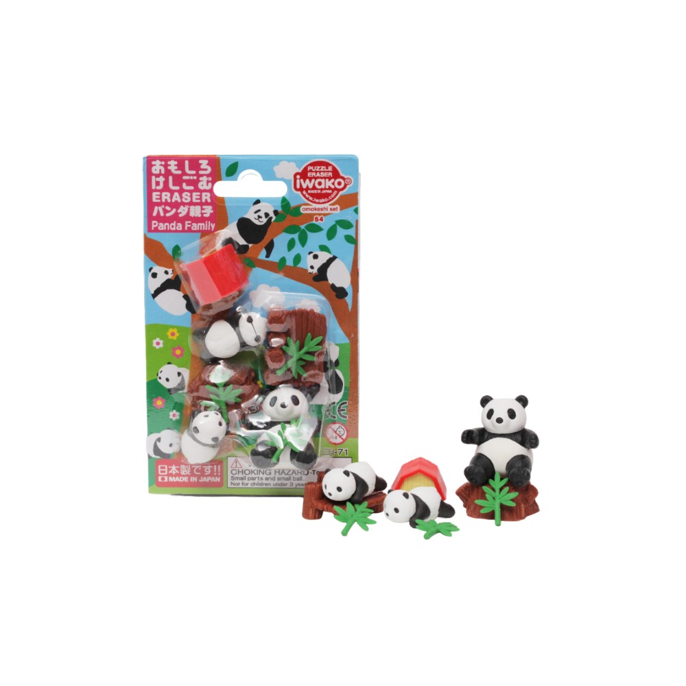 Набор ластиков "IWAKO Panda Family" 