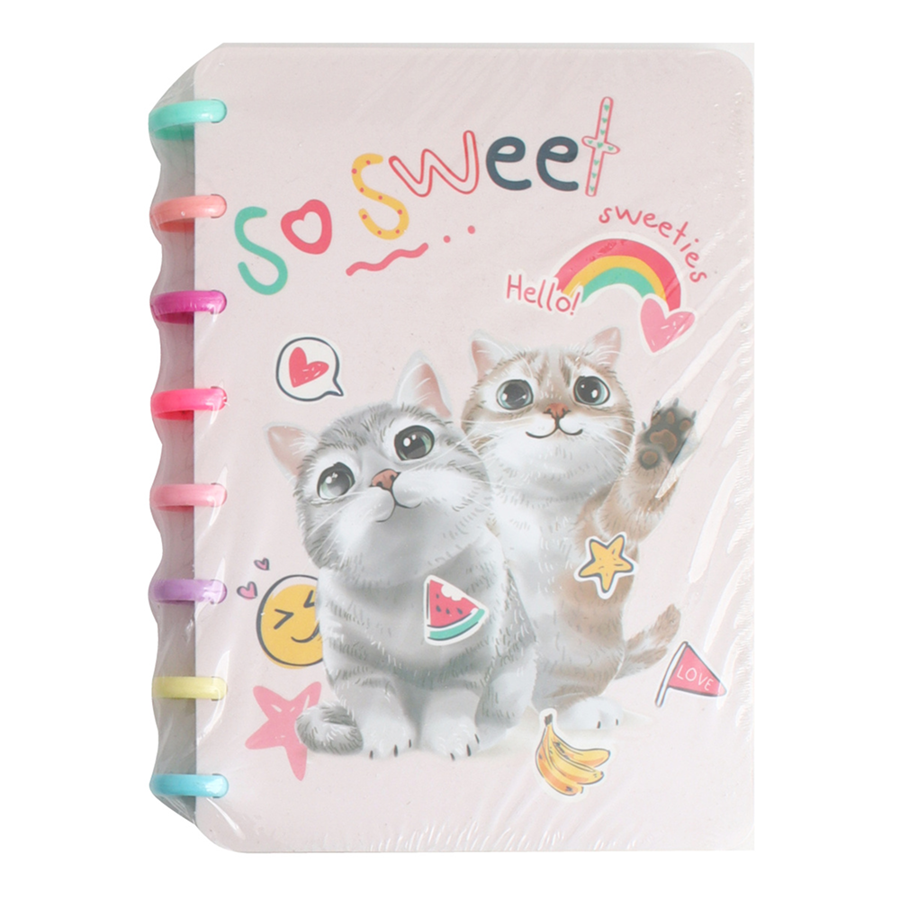 Книга записная "Funny cats", А5, 150х210 мм, 100 листов, в клетку, ассорти