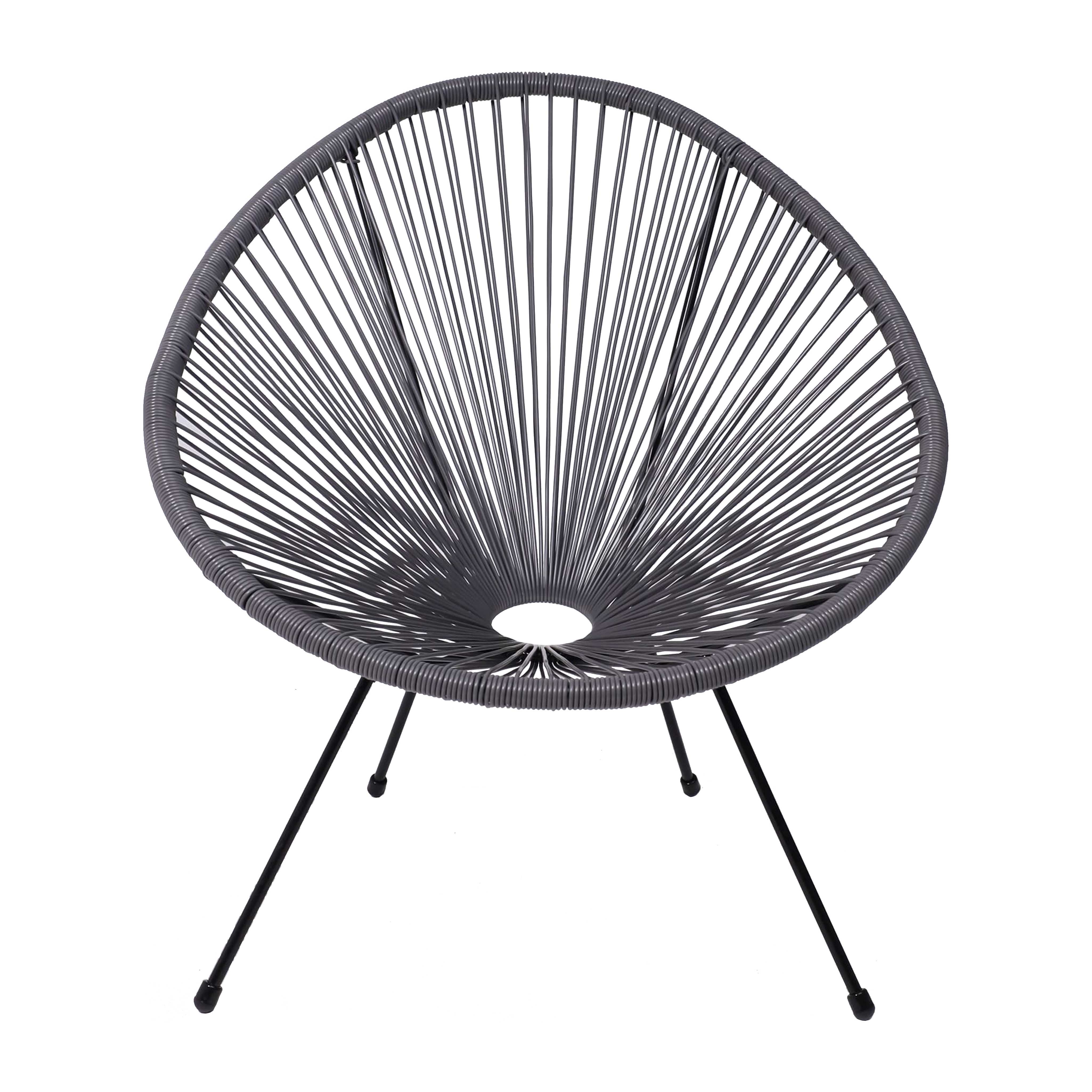 Кресло садовое AksHome RIMINI, искусственный ротанг, серый - 6