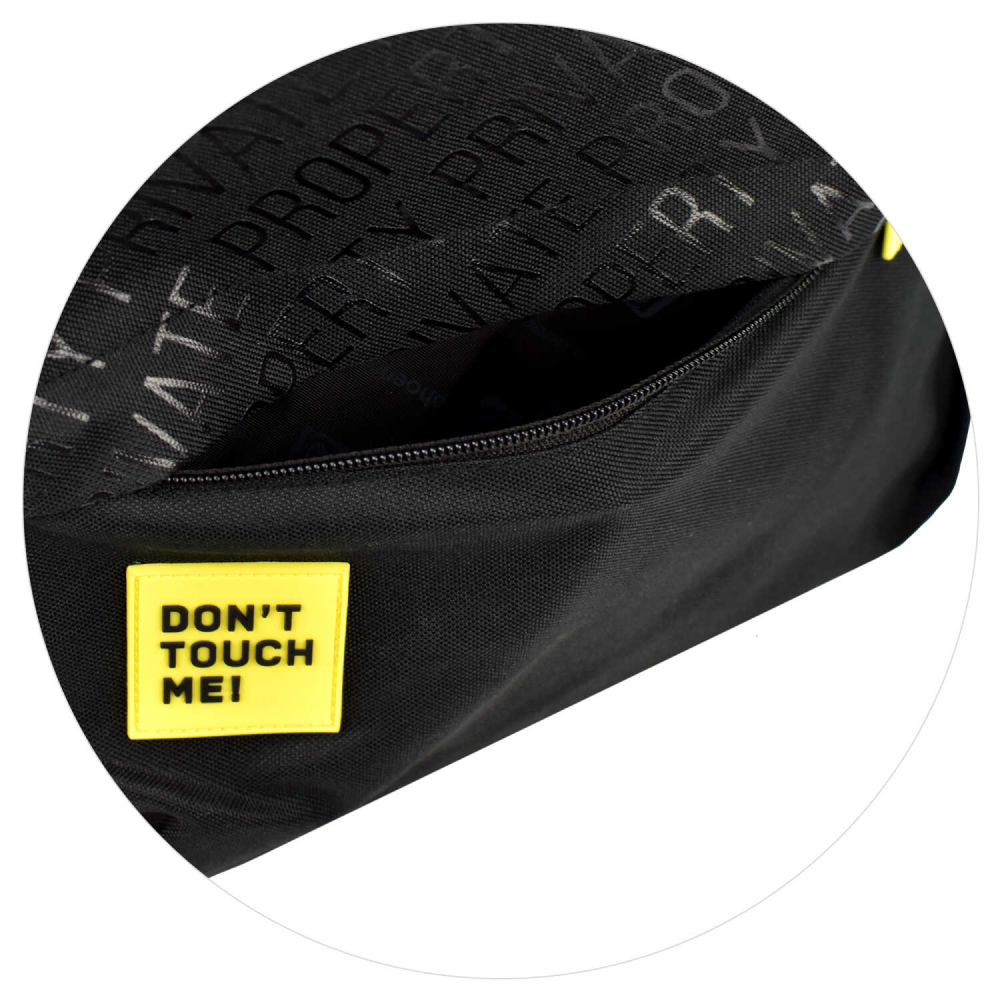 Рюкзак школьный "Частная собственность", чёрный, жёлтый - 11