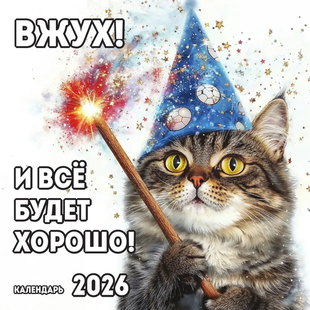 Календарь настенный перекидной "Вжух! И всё будет хорошо!" на 2026 год