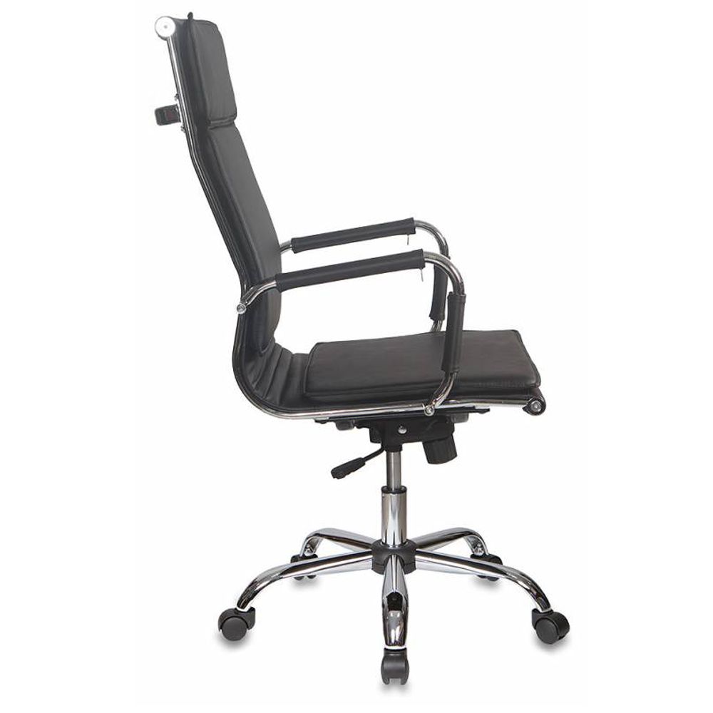 Кресло для руководителя "Бюрократ CH-993" высокая спинка, кожзам, хром, черный - 4