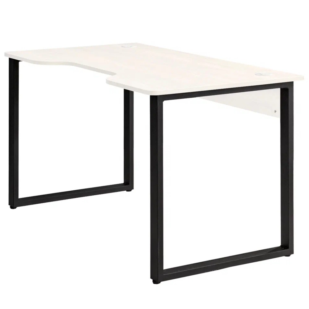 Стол компьютерный игровой Millwood Лофт Гонконг (ДТ-3), 1300x700 мм, дуб белый крафт, черный