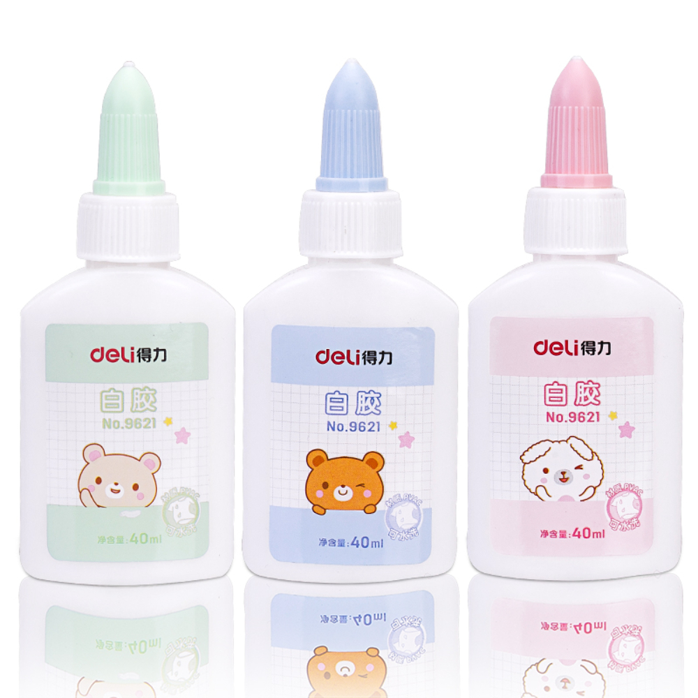 Клей ПВА Deli "Macaron", 40 мл, ассорти