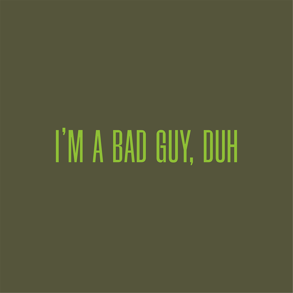 Шапка «I’m a bad guy», унисекс, хаки