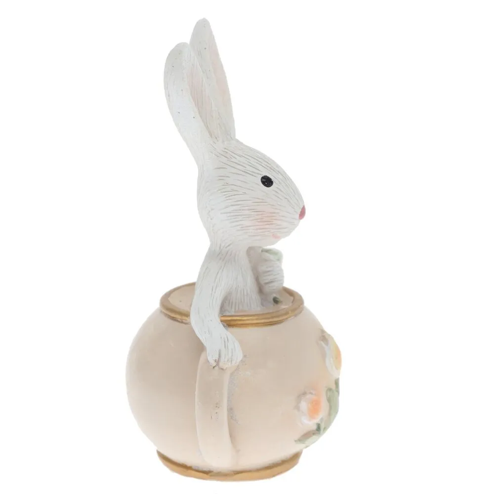 Фигурка "Заяц в чайнике", 8 x 5 x 10 см, бежевый - 6