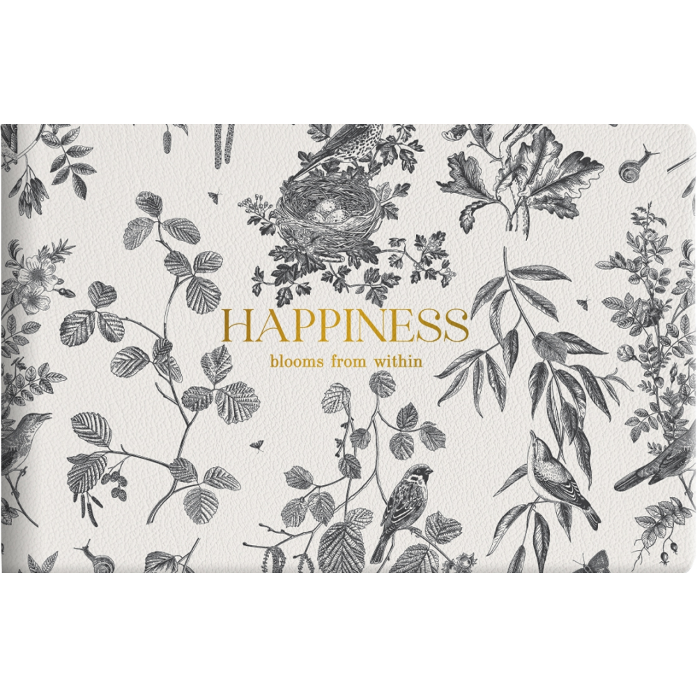 Еженедельник датированный "Happiness" на 2026 год, А6, 128 страниц, белый, черный 