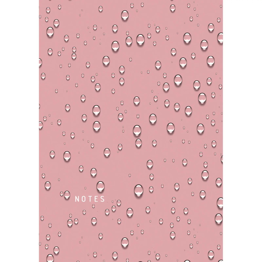 Книга записная "Капли", А5, 160 листов, розовый