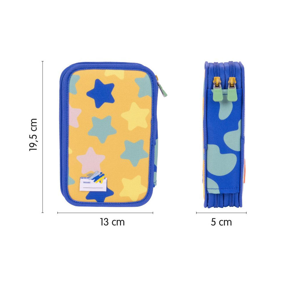 Пенал "Blue Odyssey" 2 отделения, с наполнением - 4