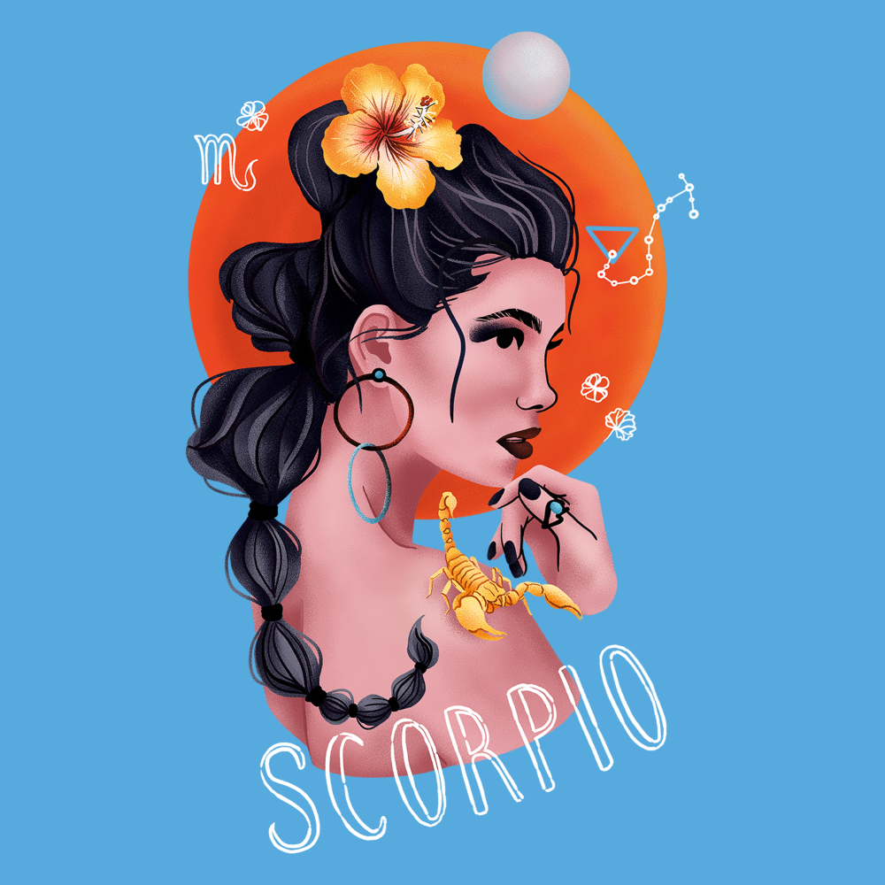 Футболка унисекс "Скорпион", лазурный, M-L