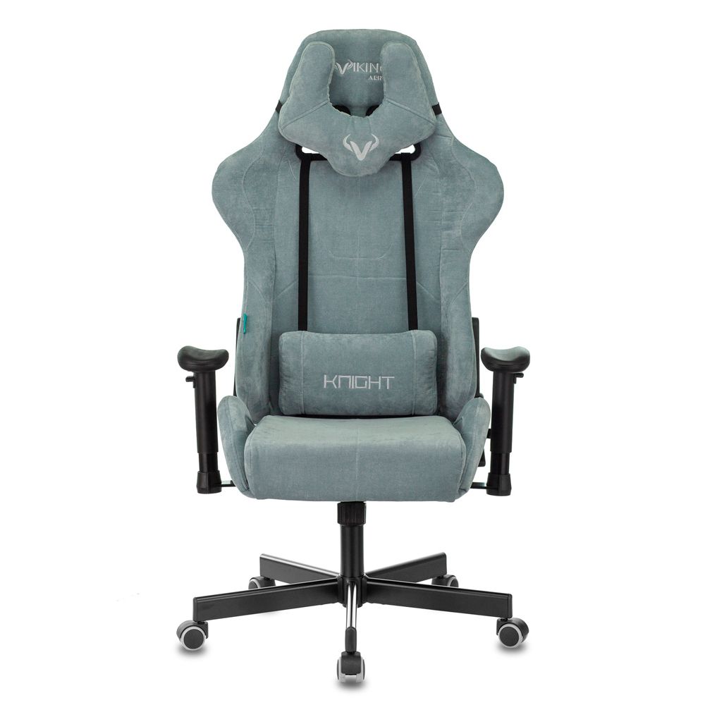 Кресло игровое Бюрократ VIKING "KNIGHT LT28 FABRIC", ткань, металл, серо-голубой  - 7