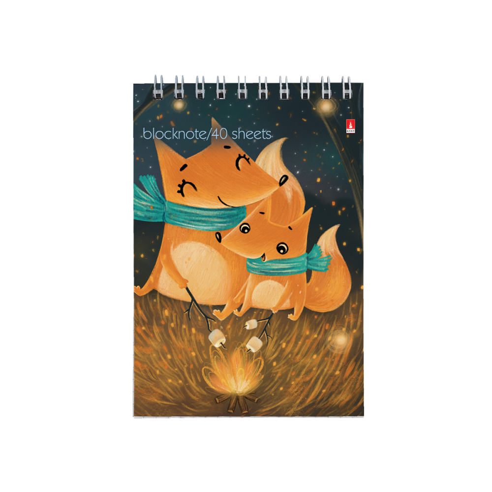 Блокнот "Волшебные Лисы", A6, 40 листов, в клетку, ассорти - 4