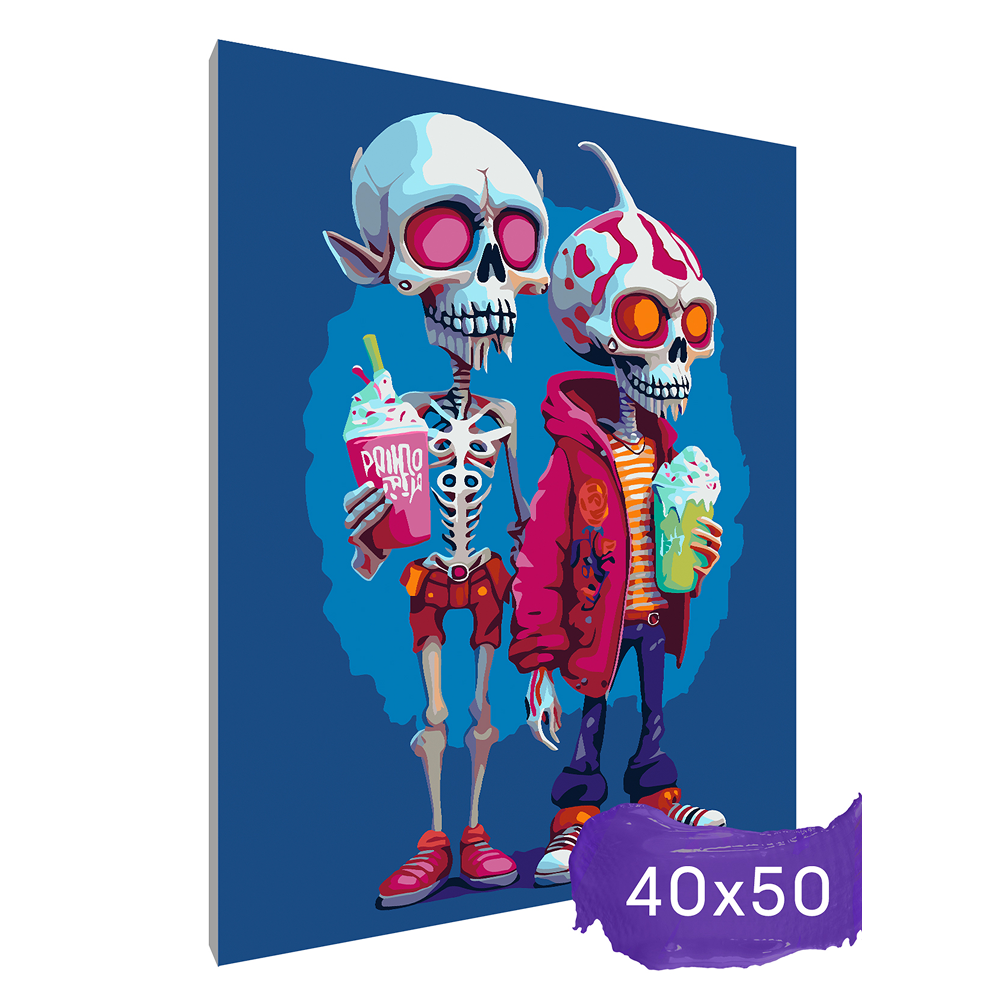 Картина по номерам "Скелеты лето"