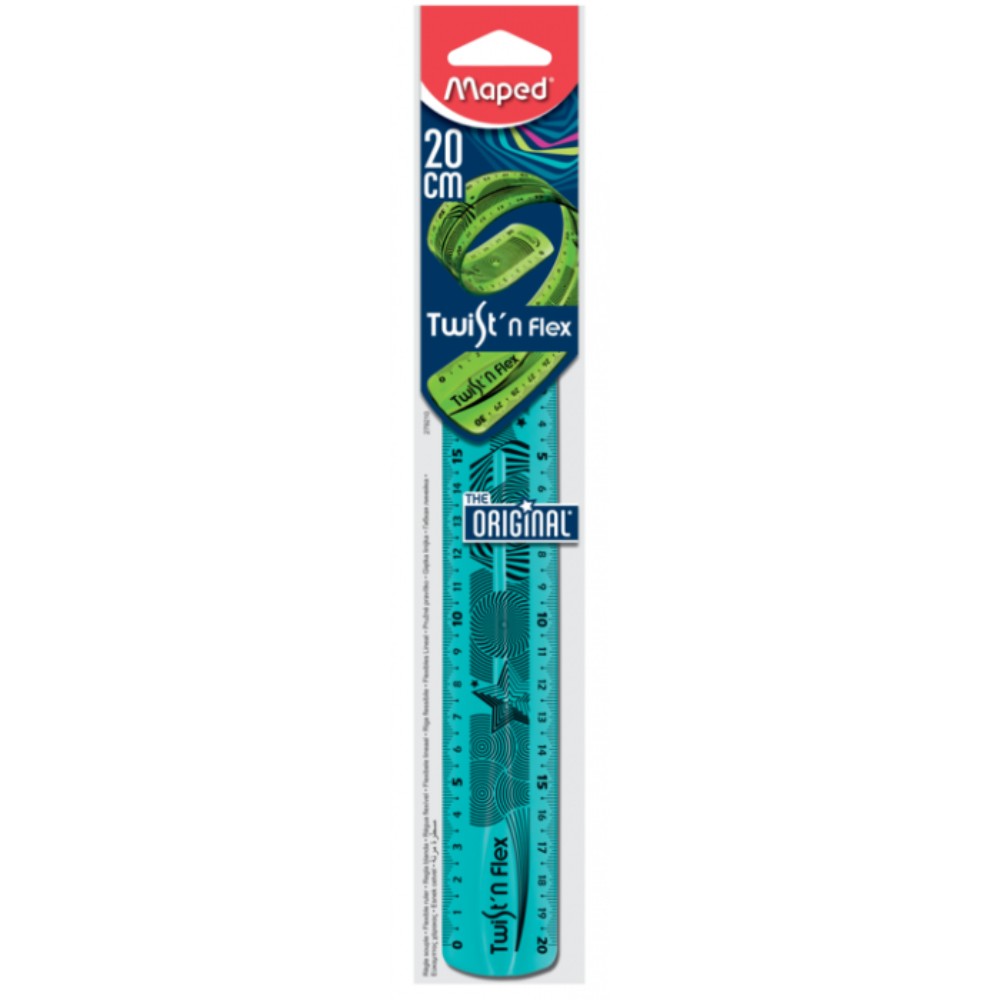 Линейка Maped "Twist'n Flex", 20 см, ассорти