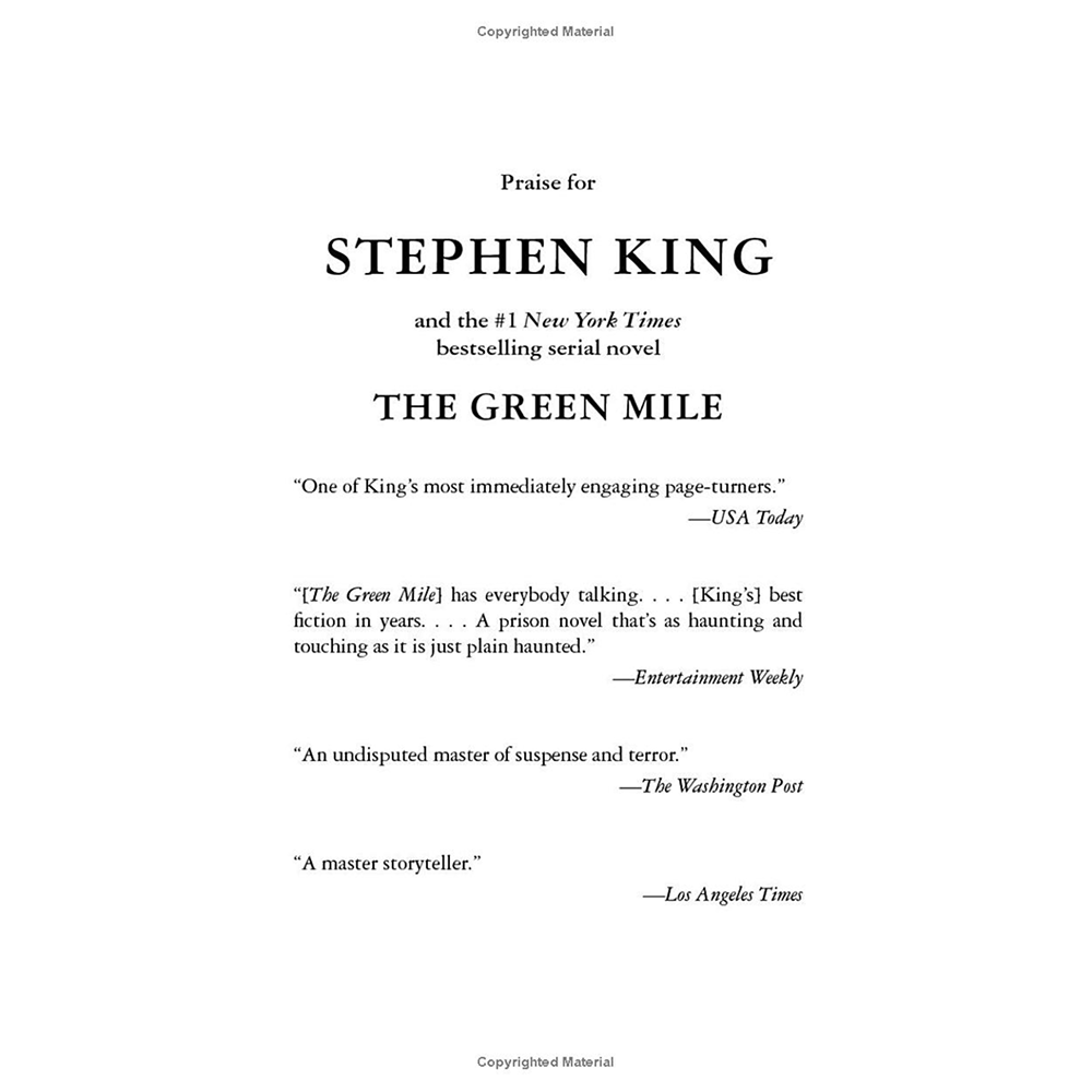 Книга на английском языке "The Green Mile", Stephen King - 3