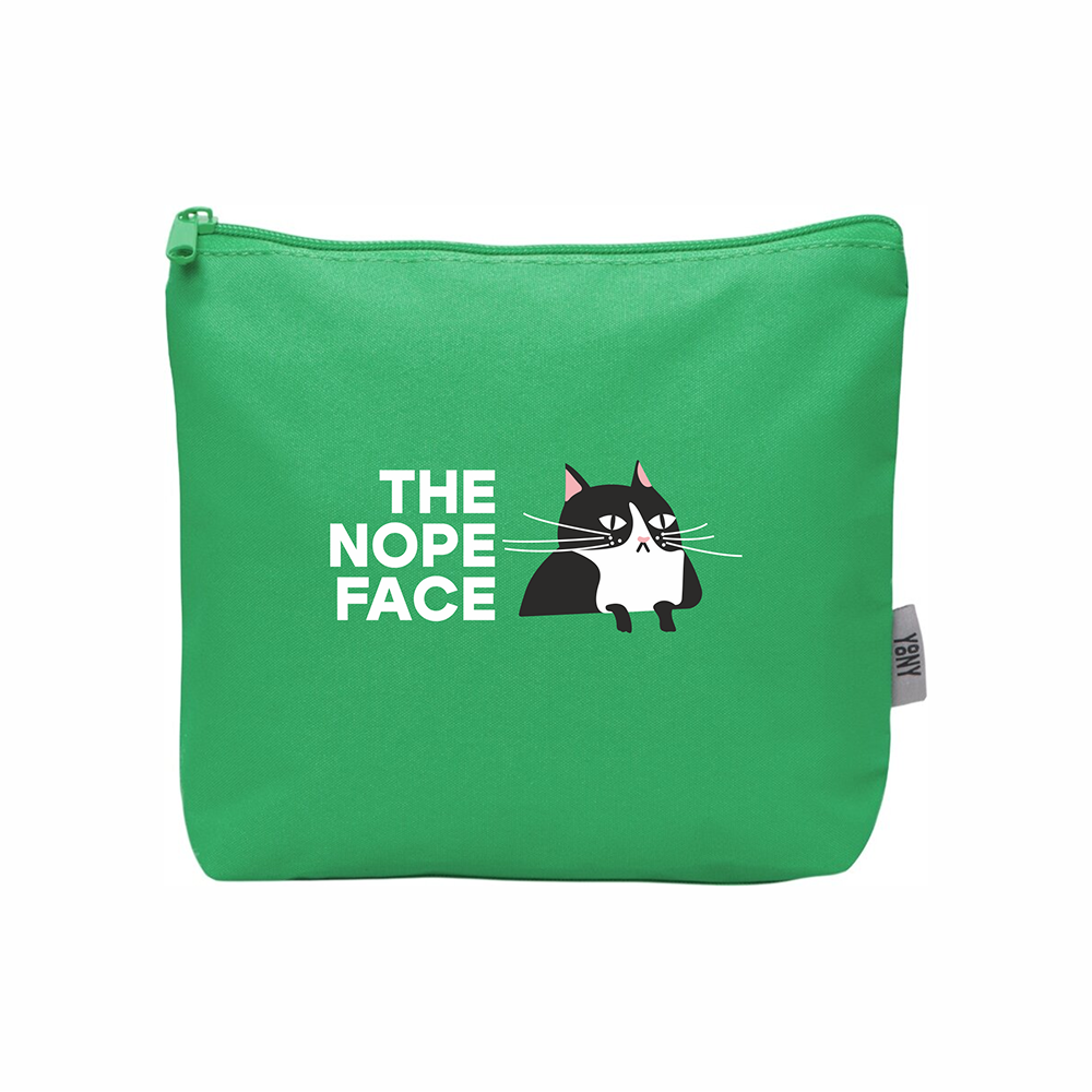 Косметичка «The nope face», зеленый