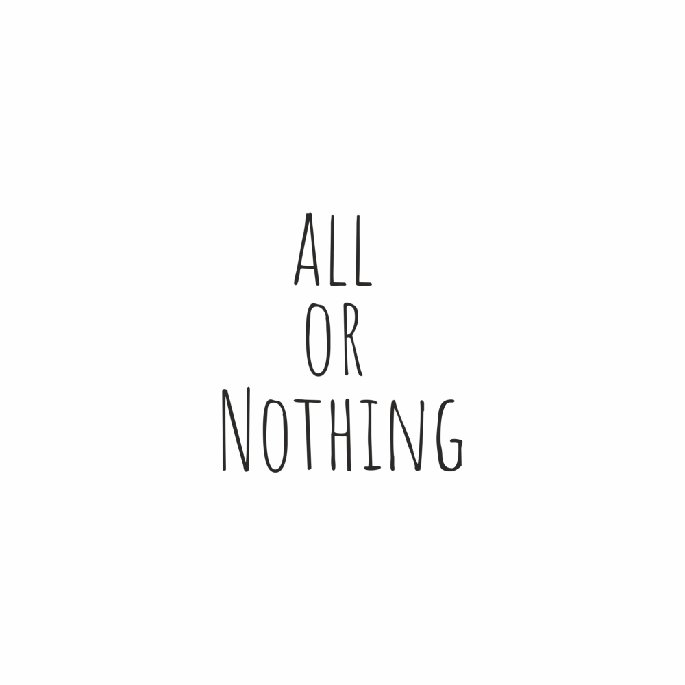 Стеклянный бокал для виски «All or nothing», прозрачный  