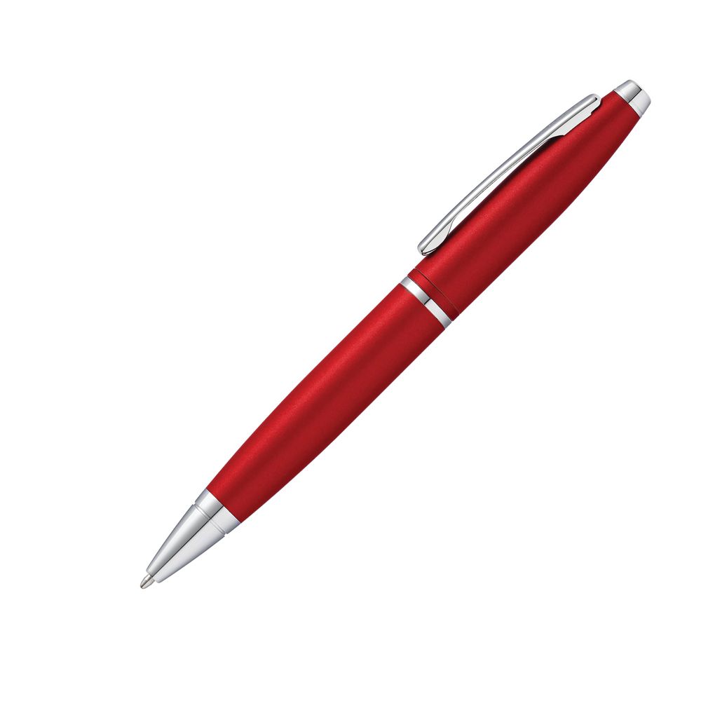 Ручка шариковая автоматическая "Cross Calais Matte Metallic Crimson", 0.7 мм, матовый малиновый, серебристый, стерж. черный