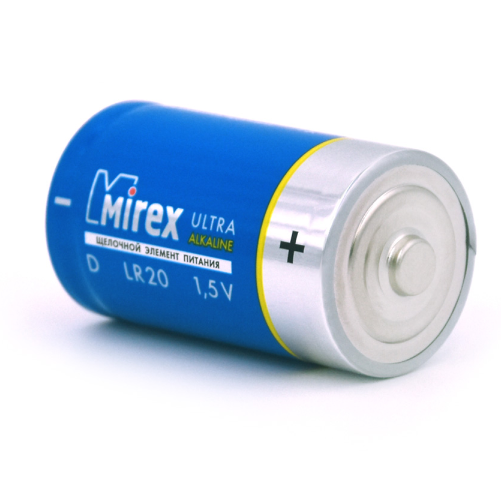 Батарейки алкалиновые Mirex "D/LR20", 2 шт  - 3
