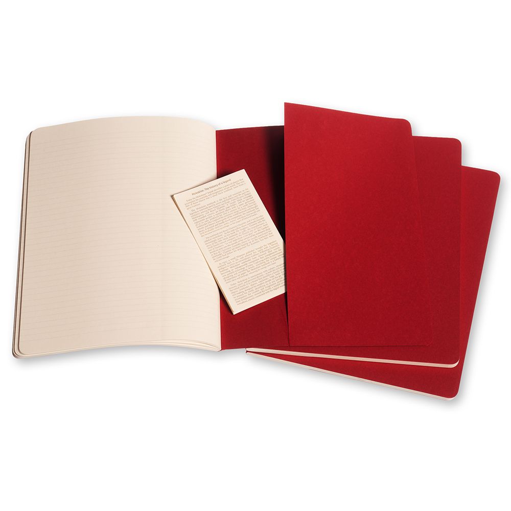 Блокнот "Cahier Journal Xlarge", А4, 190x250 мм, 60 л, 3 шт, клюквенный - 4