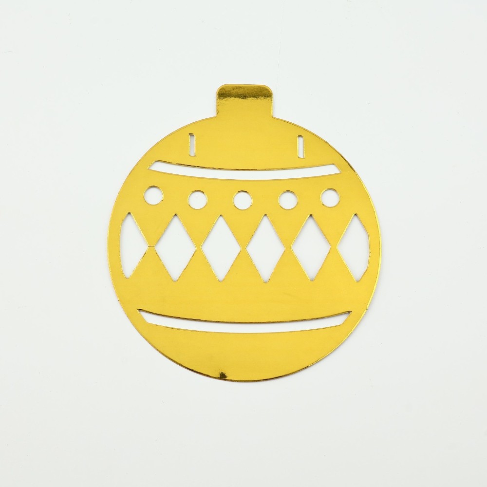 Гирлянда бумажная "Новогодняя" золотой - 12