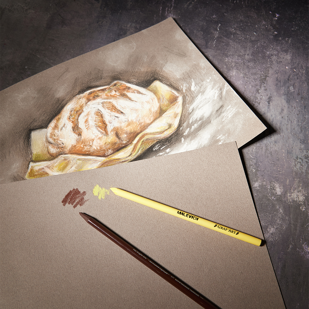Бумага для пастели Малевичъ "GrafArt", A3, 270 г/м2, теплый серый  - 6