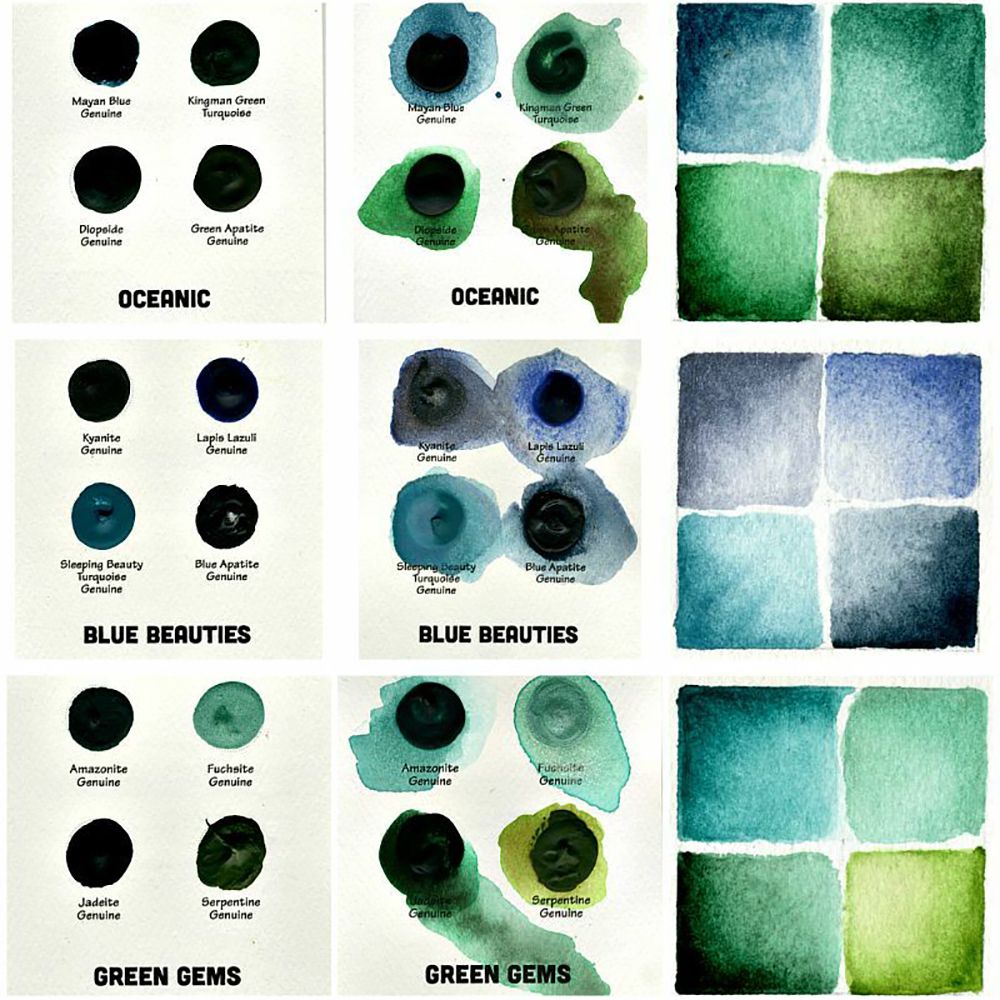 Набор цветовых карт Daniel Smith "Mineral Marvels", 36 цветов
