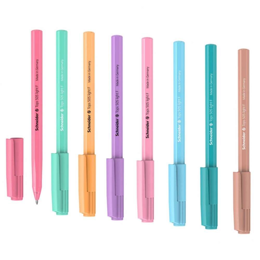 Ручка шариковая "Schneider Tops 505 F Pastel" 0,4мм, стержень синий, ассорти