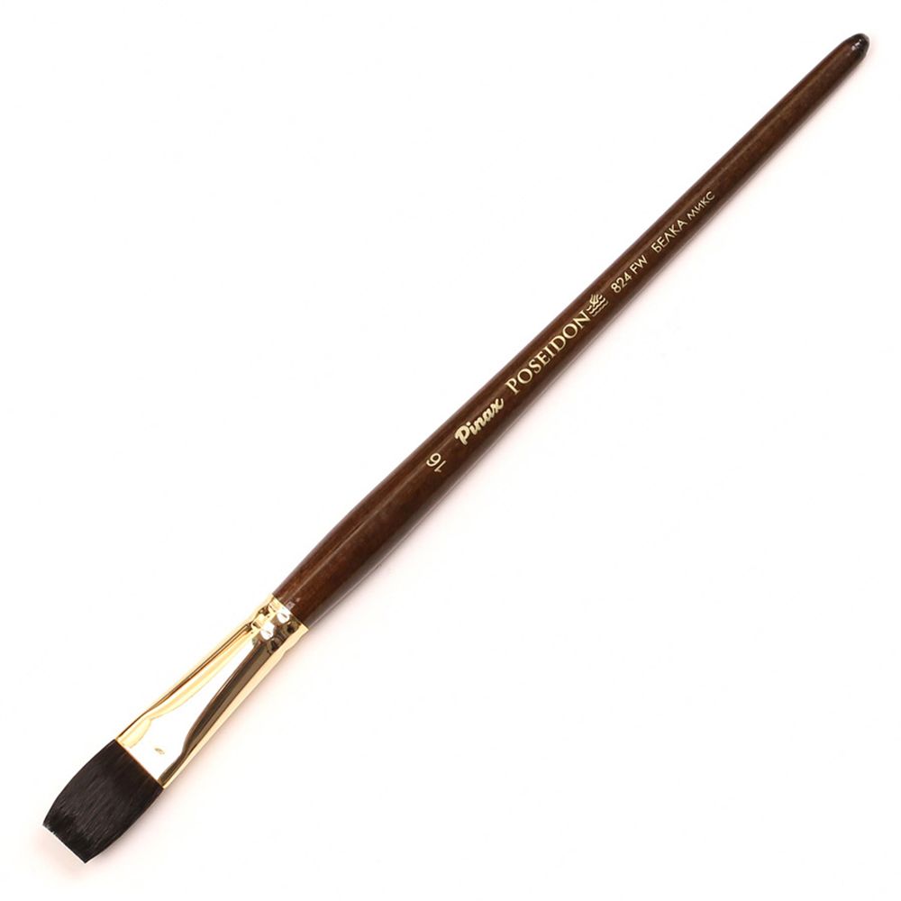 Кисть для рисования "Pinax POSEIDON", белка микс, плоская, №16