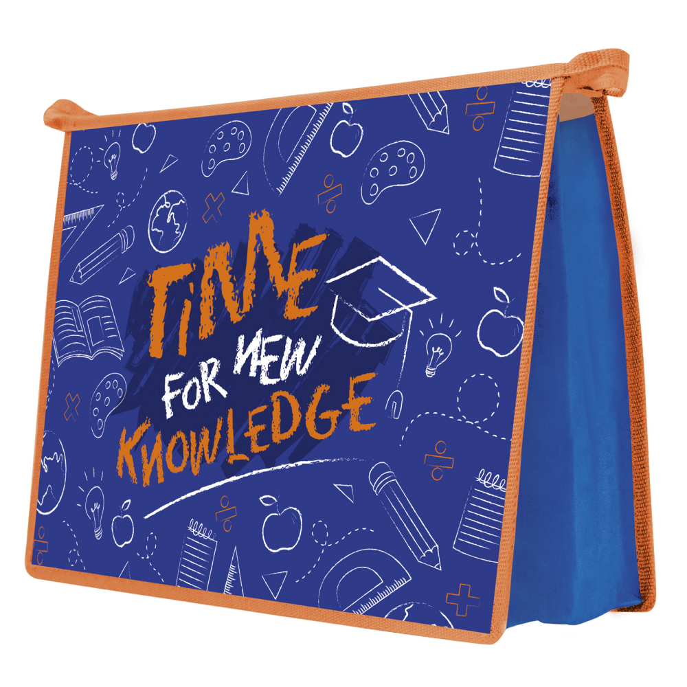 Папка для тетрадей "Время знаний", А4, пластик, синий