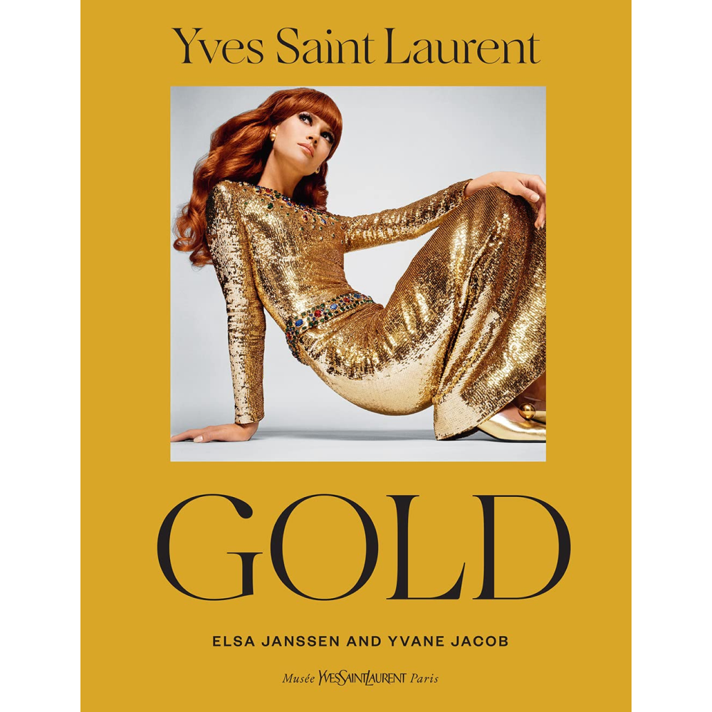 Книга на английском языке "Yves Saint Laurent. Gold: Fashion, Jewelry, Shoes, and Bags", Janssen E., Jacob Y. 