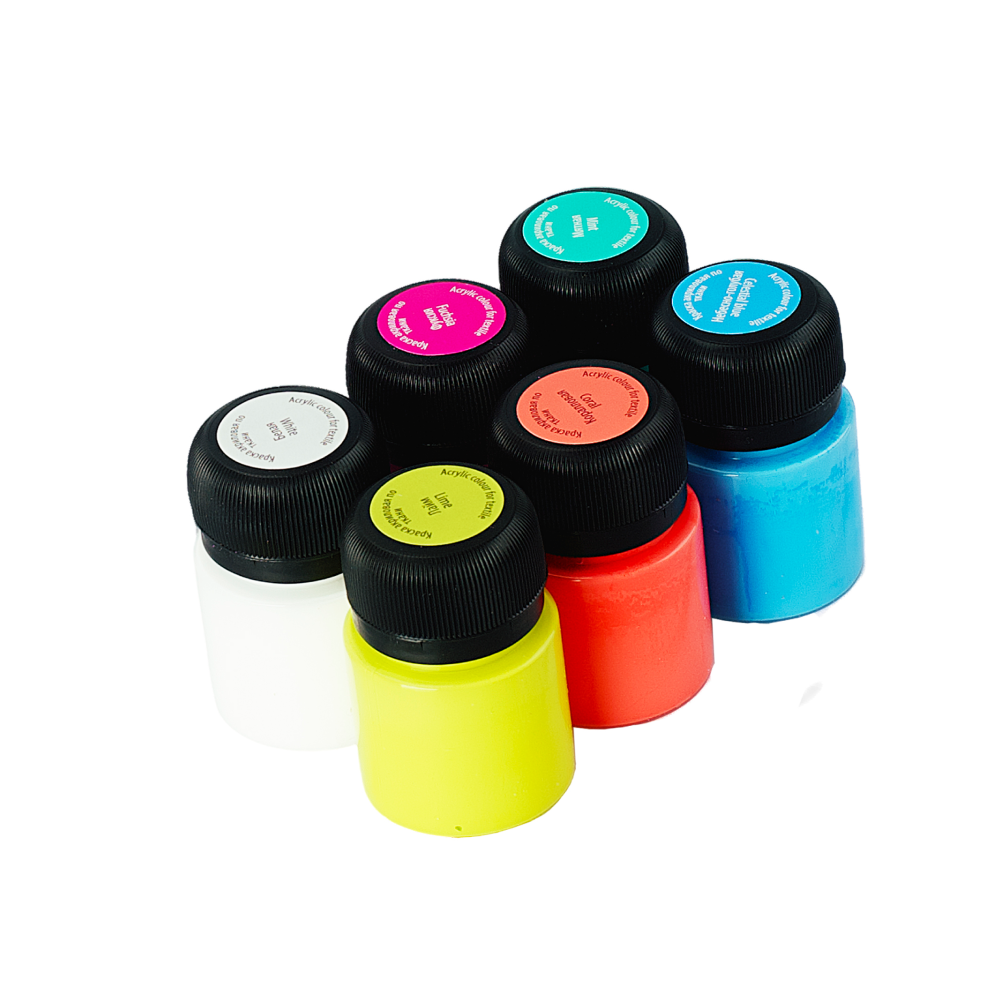 Контур акриловый по ткани "Декола модные оттенки", набор 6 цветов, 20 мл, банки - 8