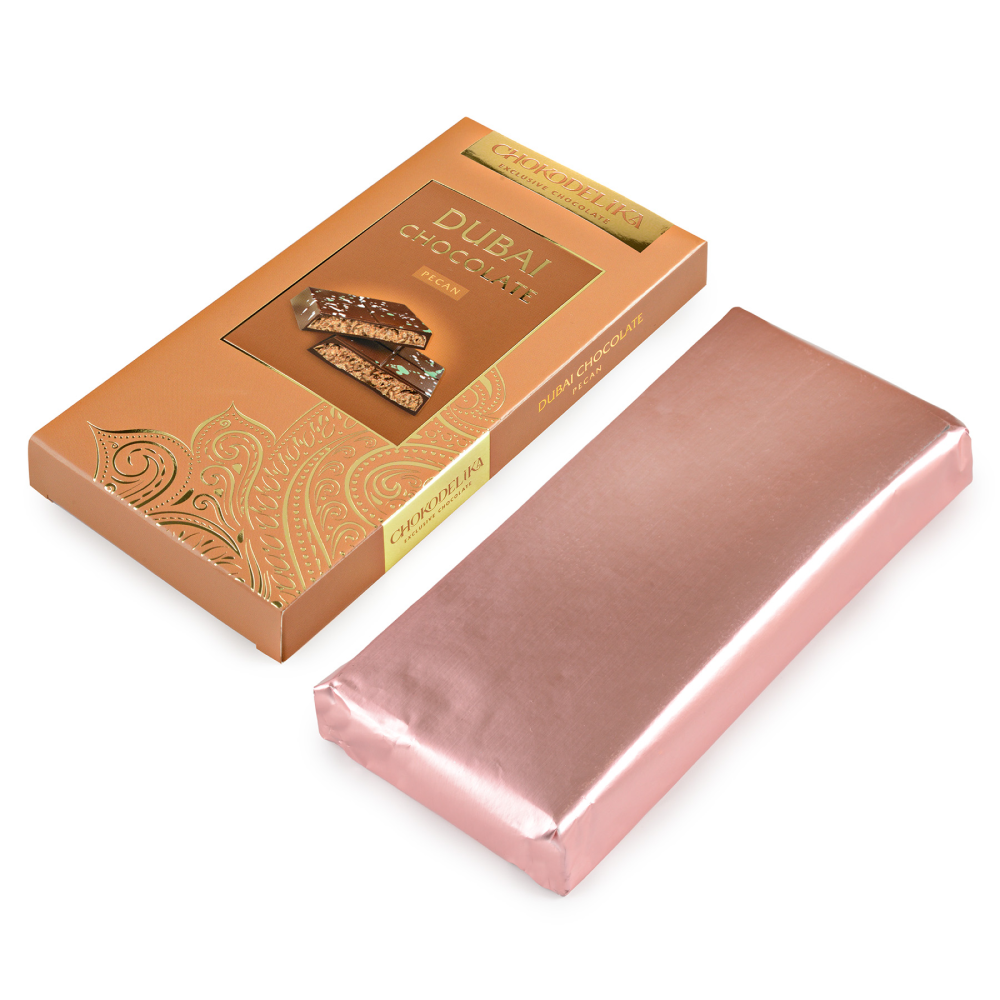 Шоколад молочный "Dubai Pecan", 180 гр, с начинкой