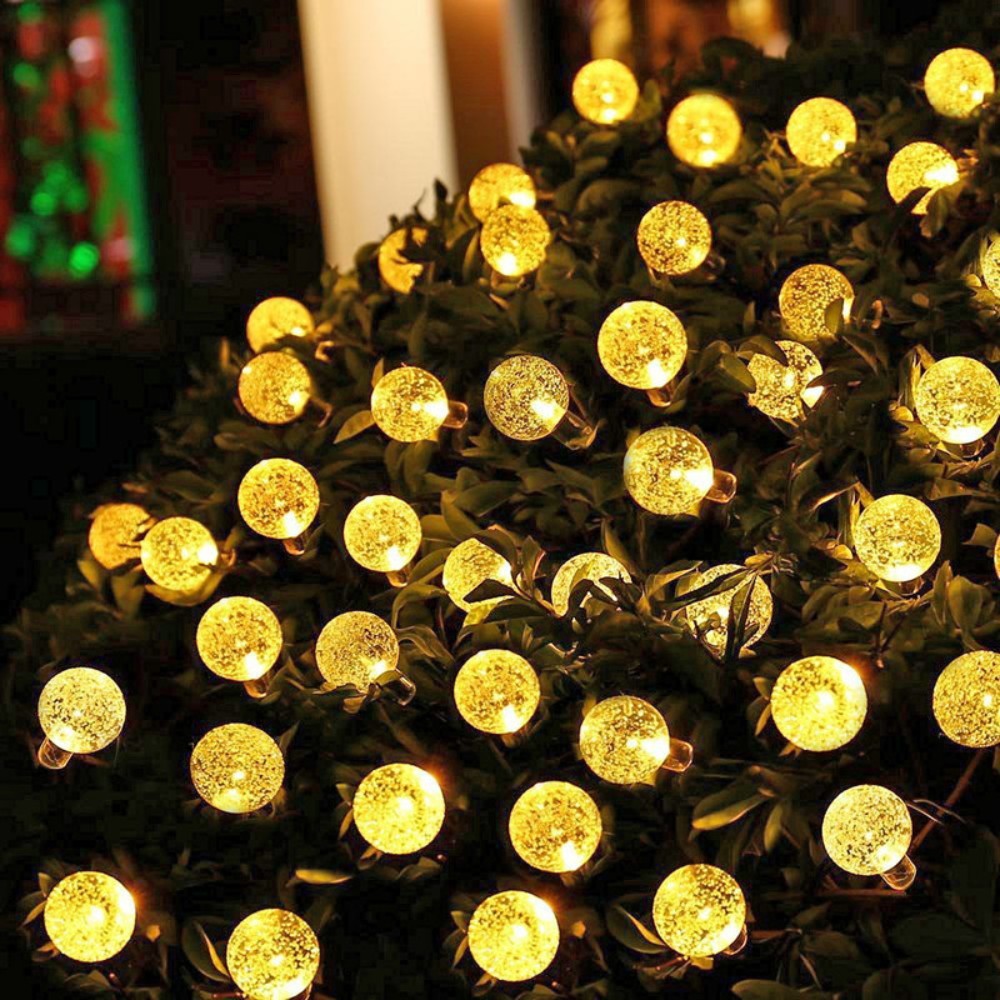 Гирлянда уличная "Роса", 3 м, 20 LED, тепло белый, солнечная батарея