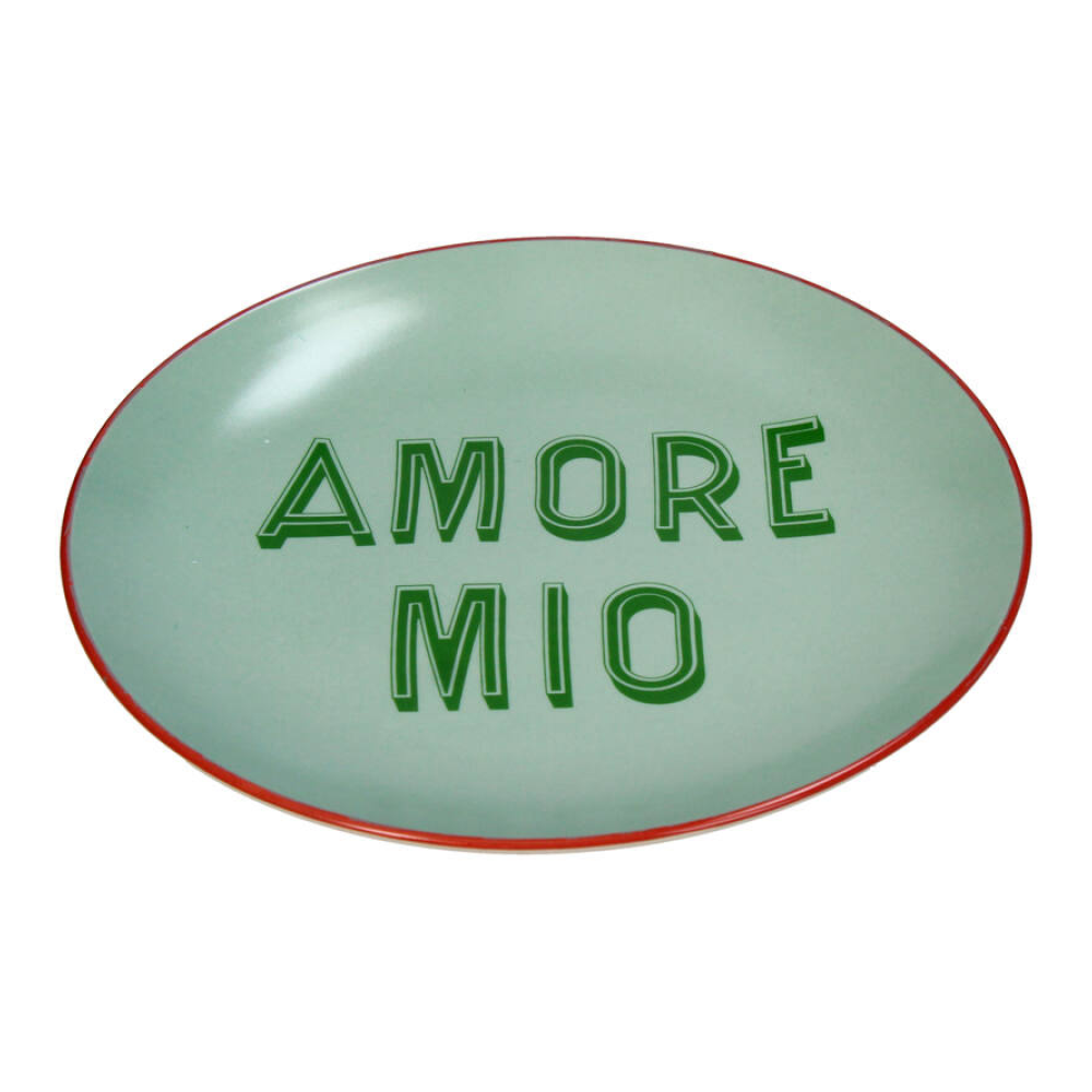 Тарелка керамическая "Amore Mio", 20.5х20.5 см, зеленый