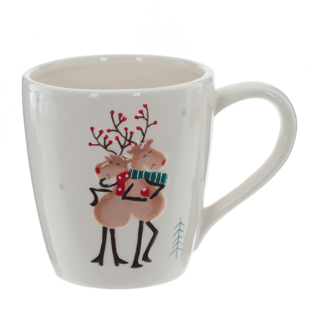 Кружка керамическая "Олени", 500 мл, разноцветный