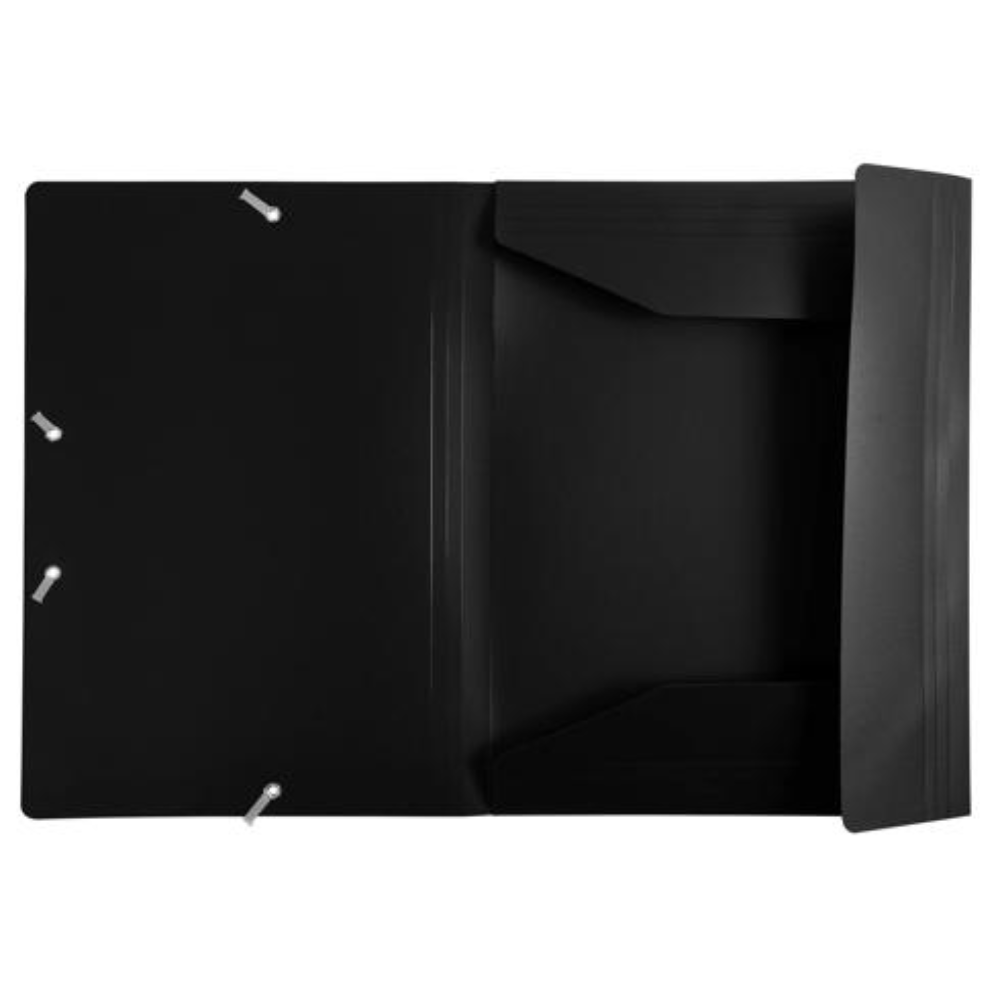 Папка на резинках "Exacompta", A4, 15 мм, полипропилен, черный