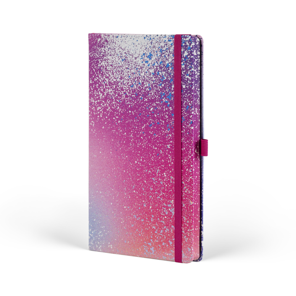 Блокнот "Color Spray creativity", А5, 96 листов, линейка, на резинке, розовый
